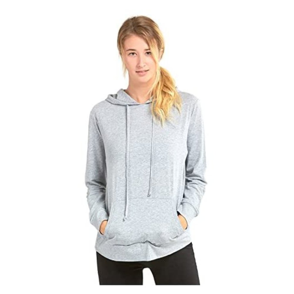 Sofra Women's Thin Cotton Pullover Hoodie Sweater